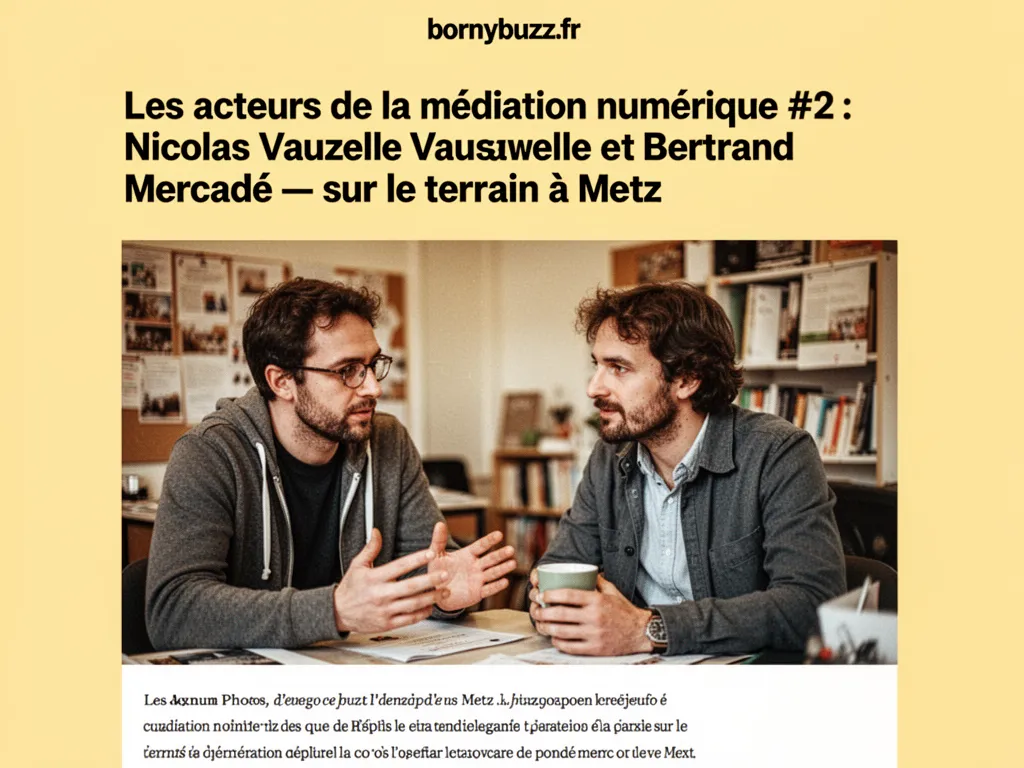 Les acteurs de la médiation numérique #2 : Nicolas Vauzelle et Bertrand Mercadé : sur le terrain à Metz