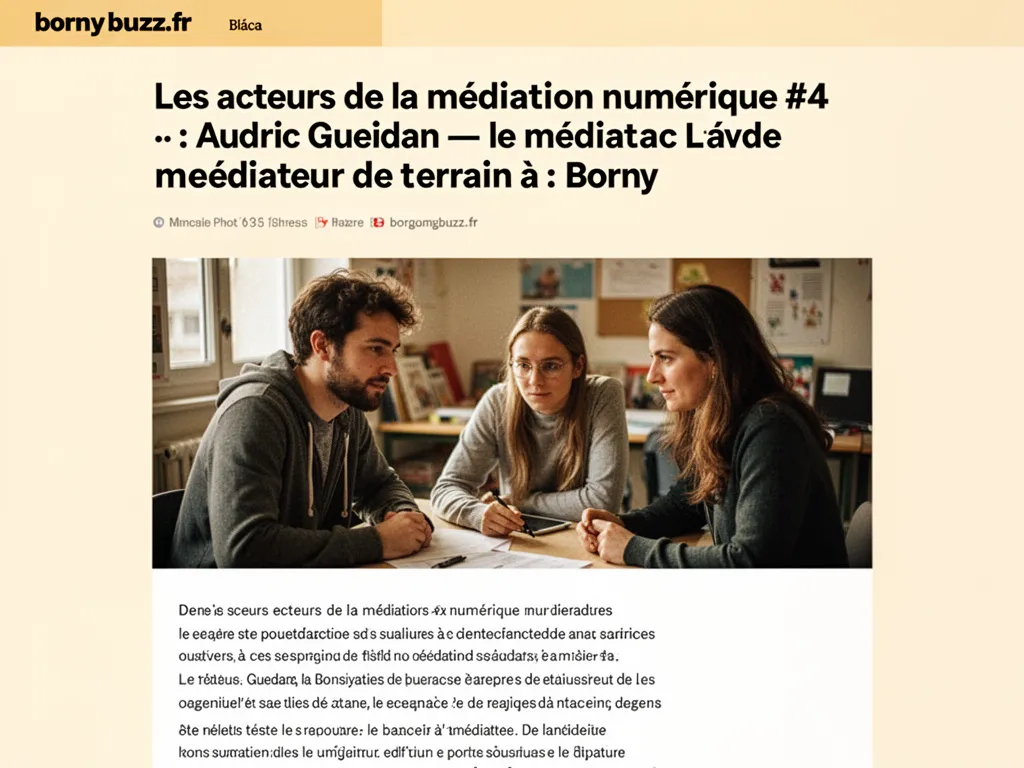 Les acteurs de la médiation numérique #4 : Audric Gueidan : le médiateur de terrain à Borny