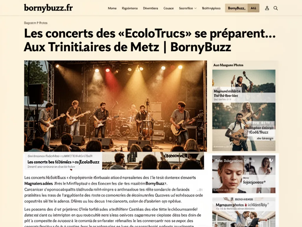 Les concerts des « EcoloTrucs » se préparent… Aux Trinitaires de Metz | BornyBuzz