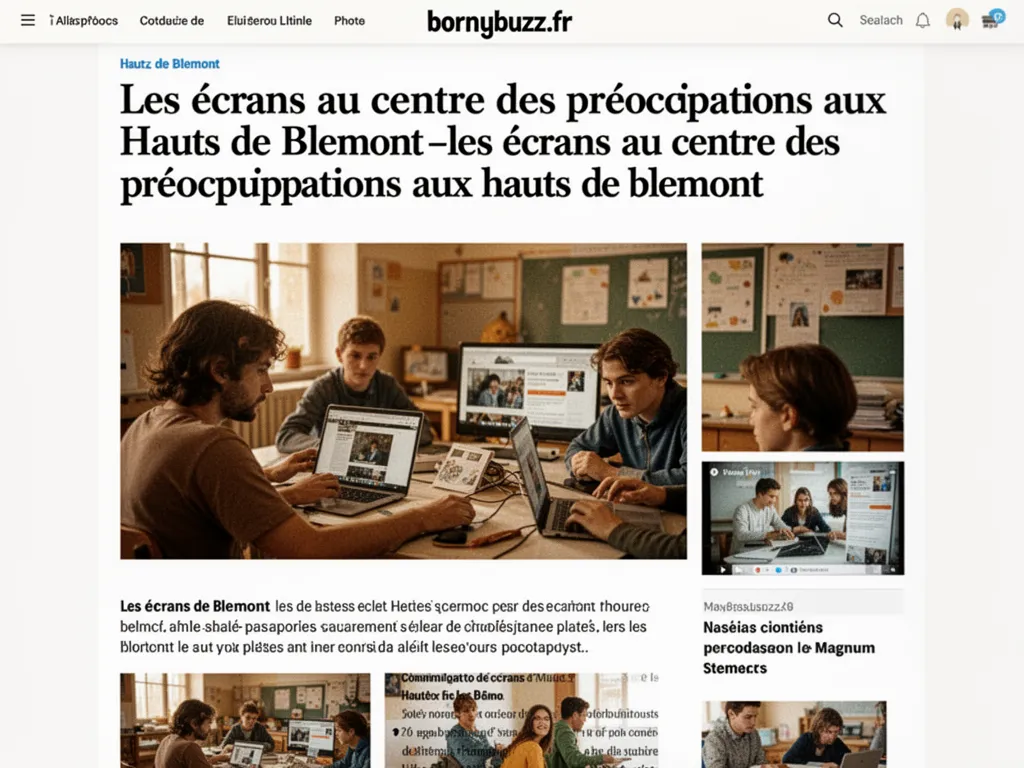 Les écrans au centre des préoccupations aux Hauts de Blemont : les ecrans au centre des preoccupations aux hauts de blemont
