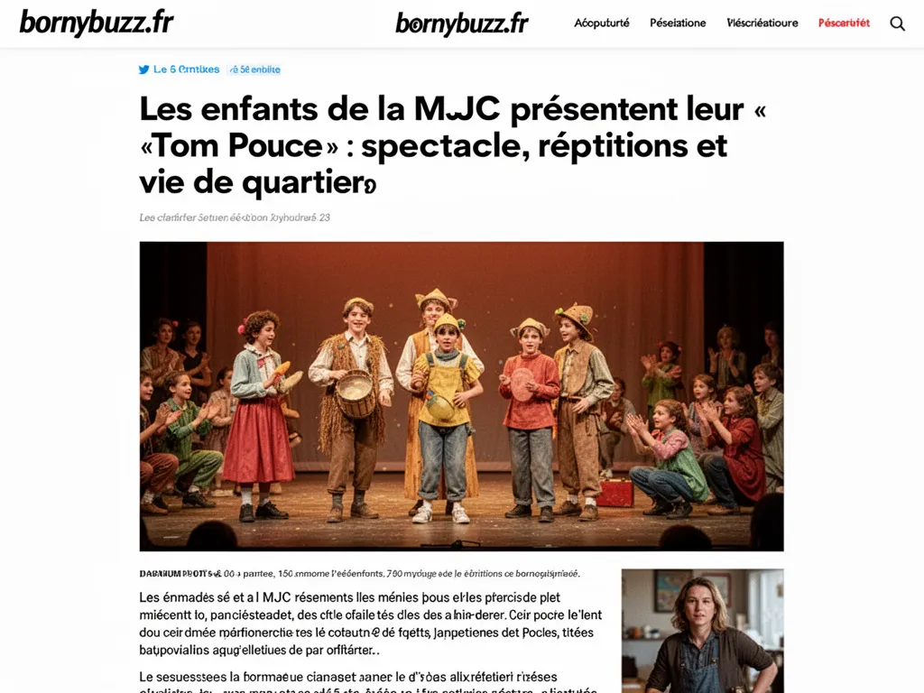 Les enfants de la MJC présentent leur « Tom Pouce » : spectacle, répétitions et vie de quartier