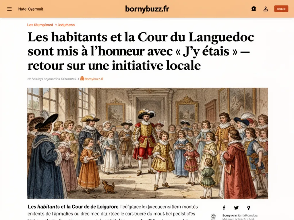 Les habitants et la Cour du Languedoc sont mis à l'honneur avec « J'y étais » : retour sur une initiative locale
