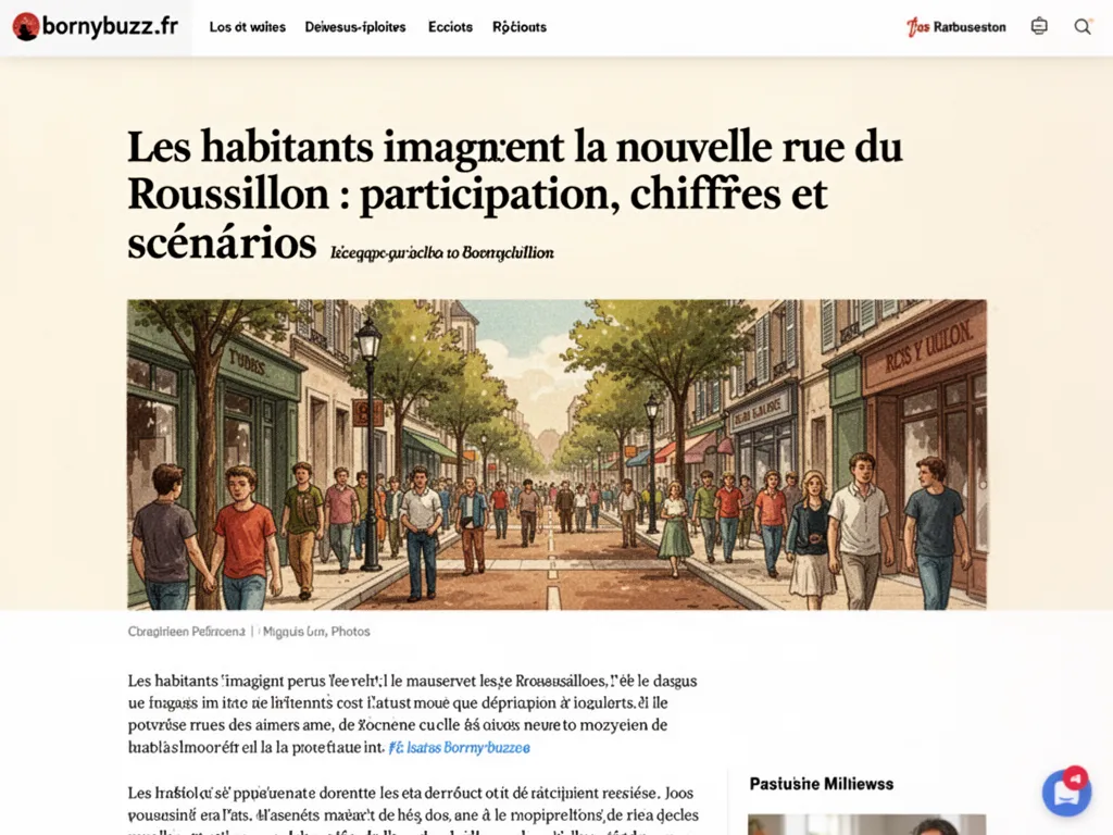 Les habitants imaginent la nouvelle rue du Roussillon : participation, chiffres et scénarios