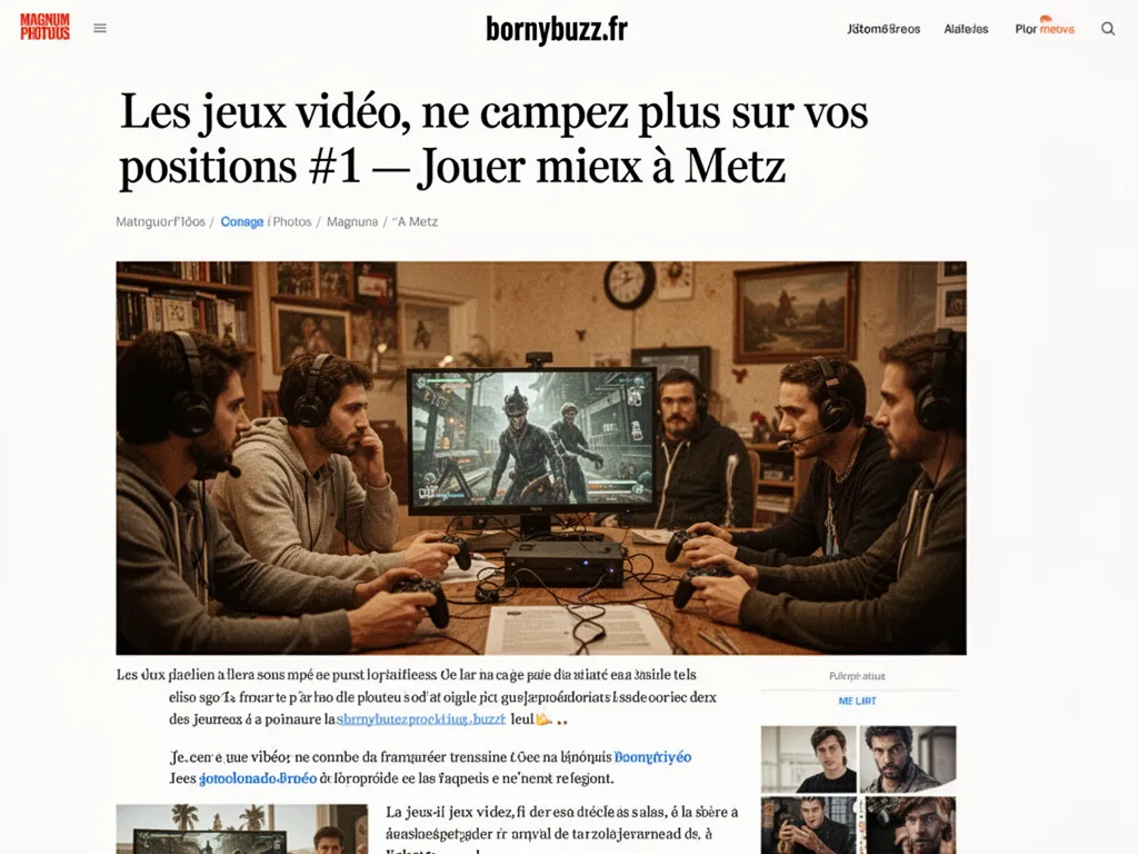 Les jeux vidéo, ne campez plus sur vos positions #1 : Jouer mieux à Metz