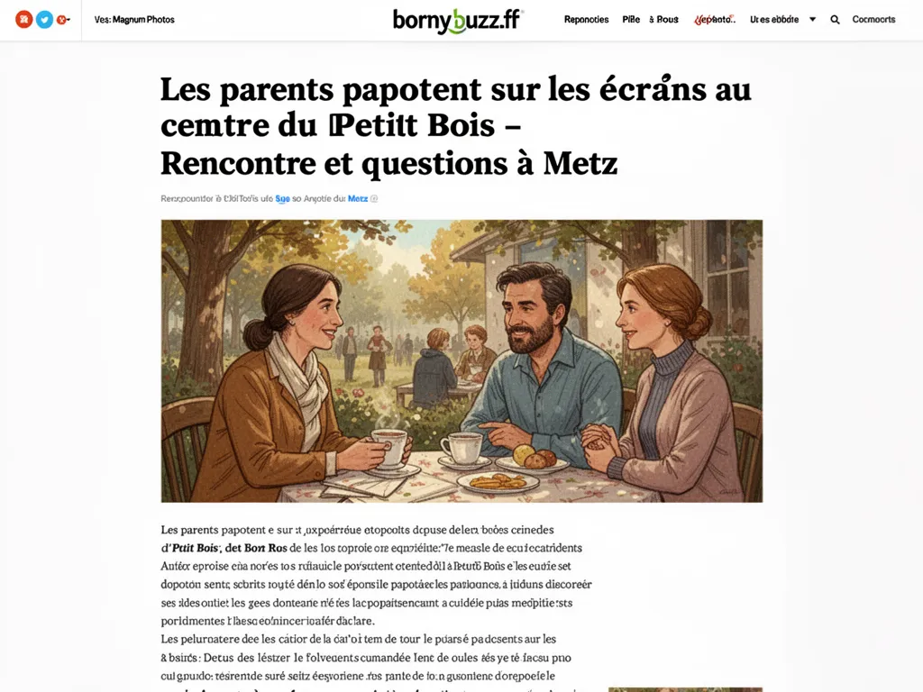 Les parents papotent sur les écrans au centre du Petit Bois - Rencontre et questions à Metz