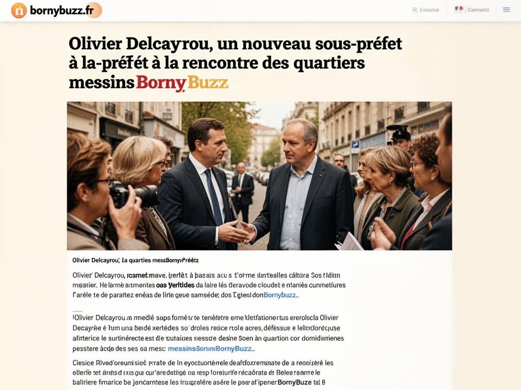Olivier Delcayrou, un nouveau sous-préfet à la rencontre des quartiers messinsBornyBuzz