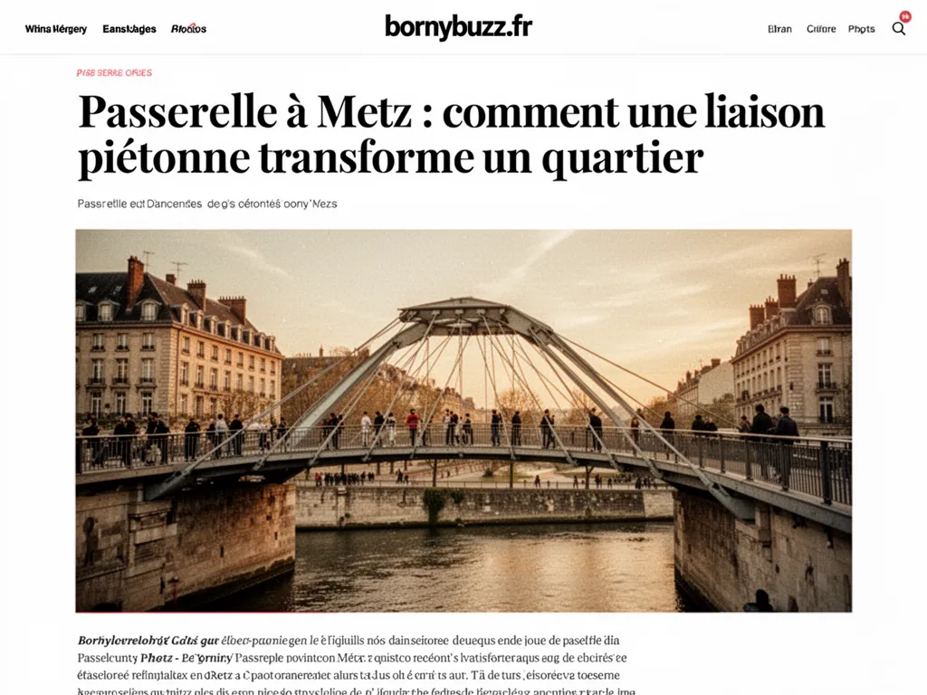 Passerelle à Metz : comment une liaison piétonne transforme un quartier