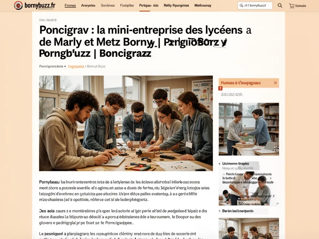 Poncigrav : la mini-entreprise des lycéens de Marly et Metz Borny | BornyBuzz