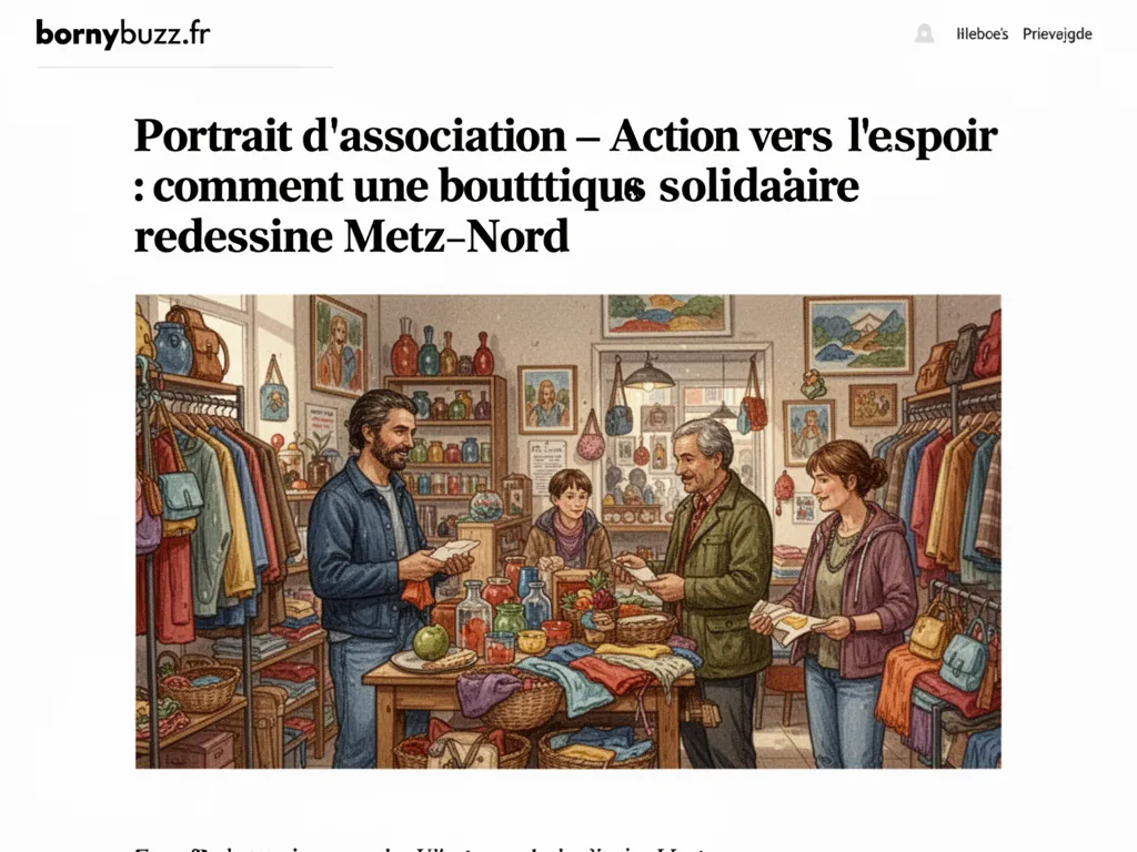 Portrait d'association : Action vers l'espoir : comment une boutique solidaire redessine Metz‑Nord