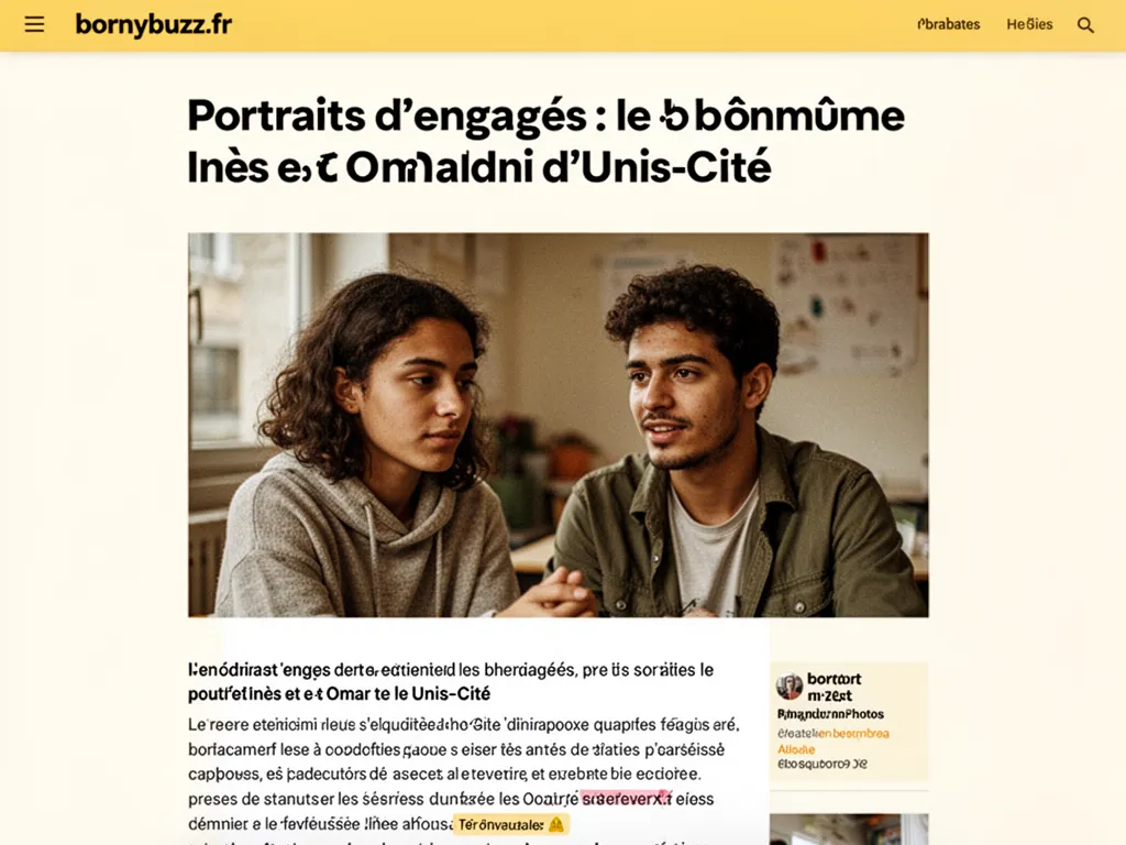 Portraits d'engagés : le binôme Inès et Omar d'Unis-Cité