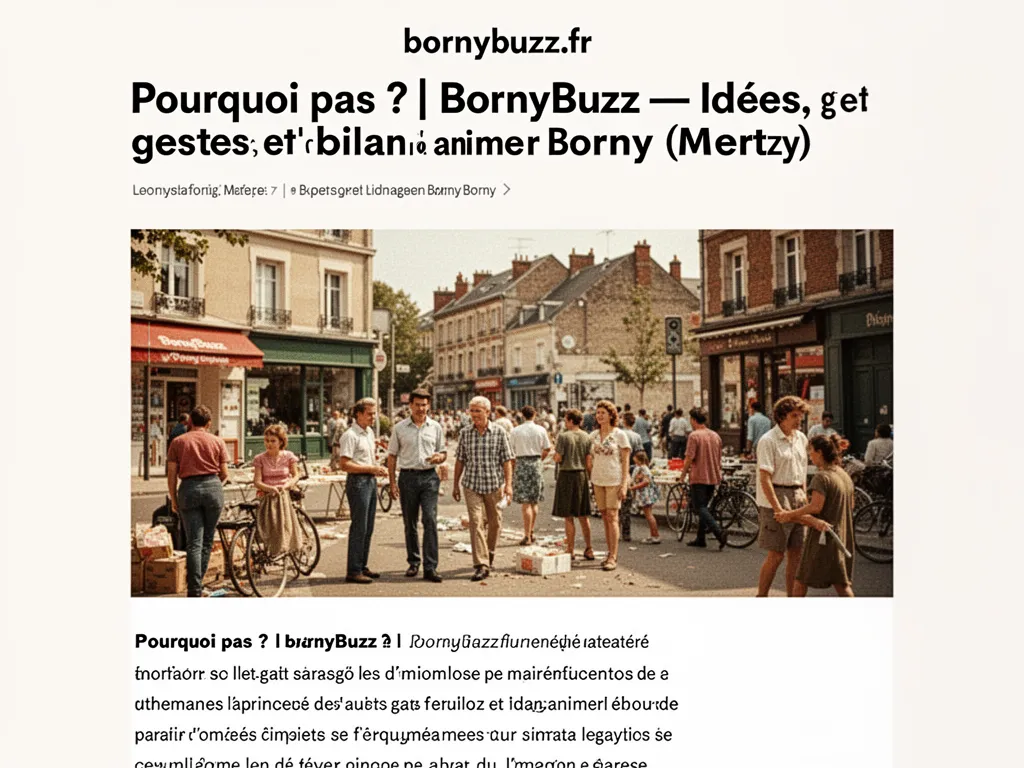Pourquoi pas ? | BornyBuzz : Idées, gestes et bilan pour animer Borny (Metz)
