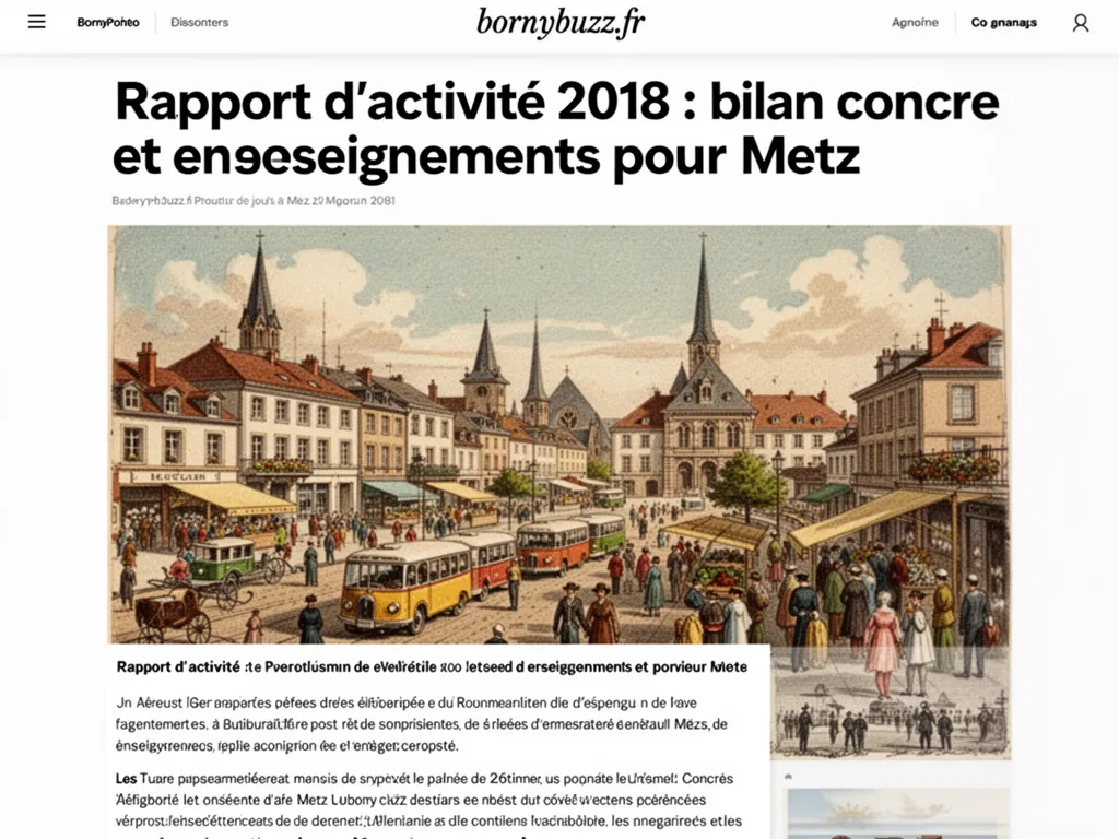 Rapport d'activité 2018 : bilan concret et enseignements pour Metz