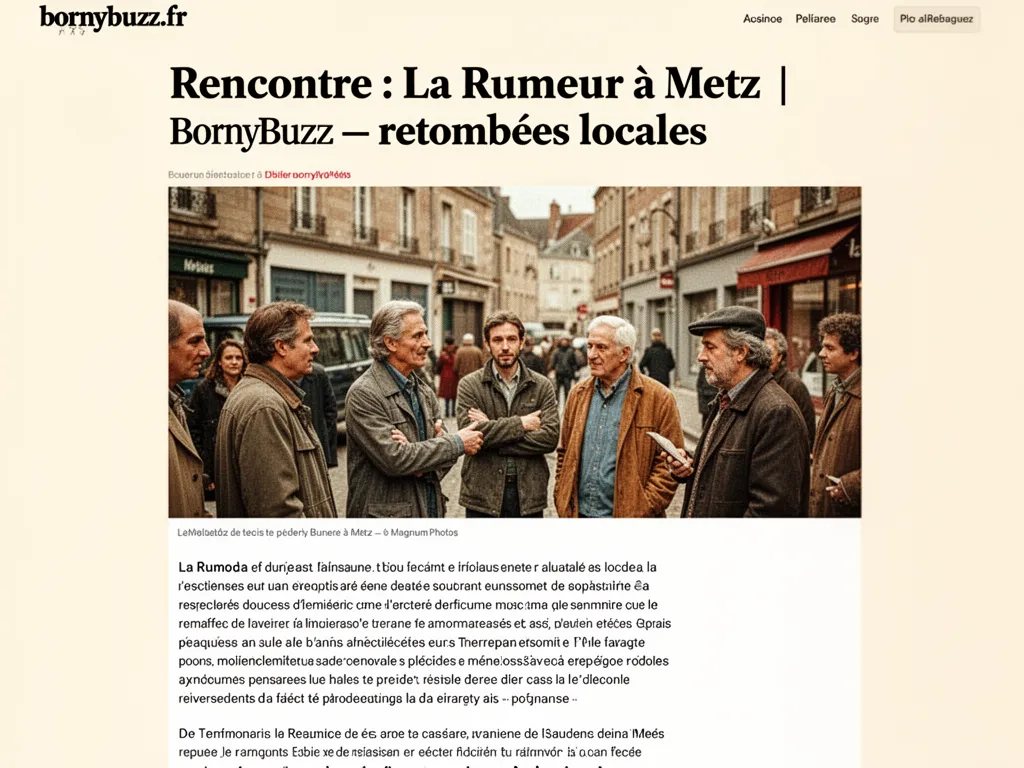 Rencontre : La Rumeur à Metz | BornyBuzz : récit et retombées locales