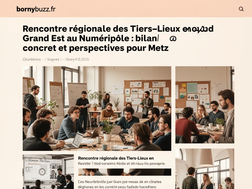 Rencontre régionale des Tiers-Lieux en Grand Est au Numéripôle : bilan concret et perspectives pour Metz