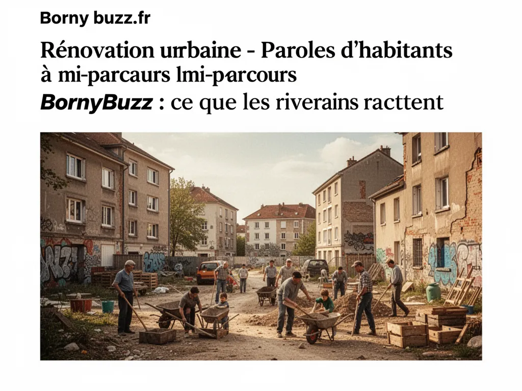 Rénovation urbaine - Paroles d'habitants à mi-parcoursBornyBuzz : ce que les riverains racontent