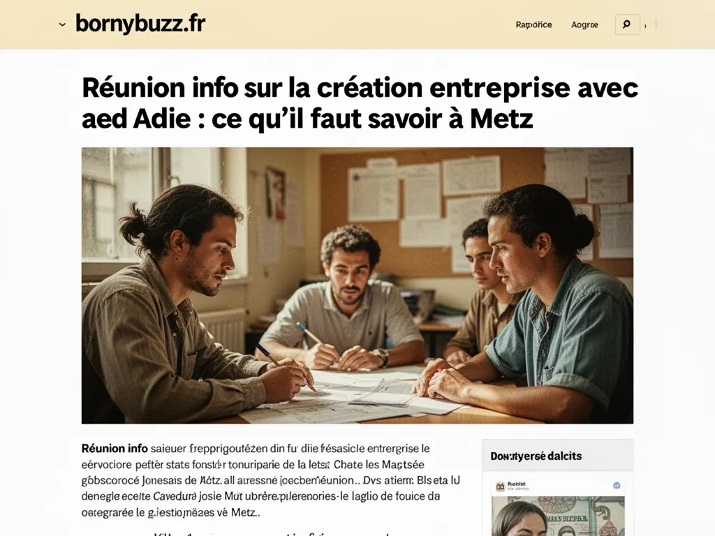 Réunion info sur la création entreprise avec Adie : ce qu’il faut savoir à Metz