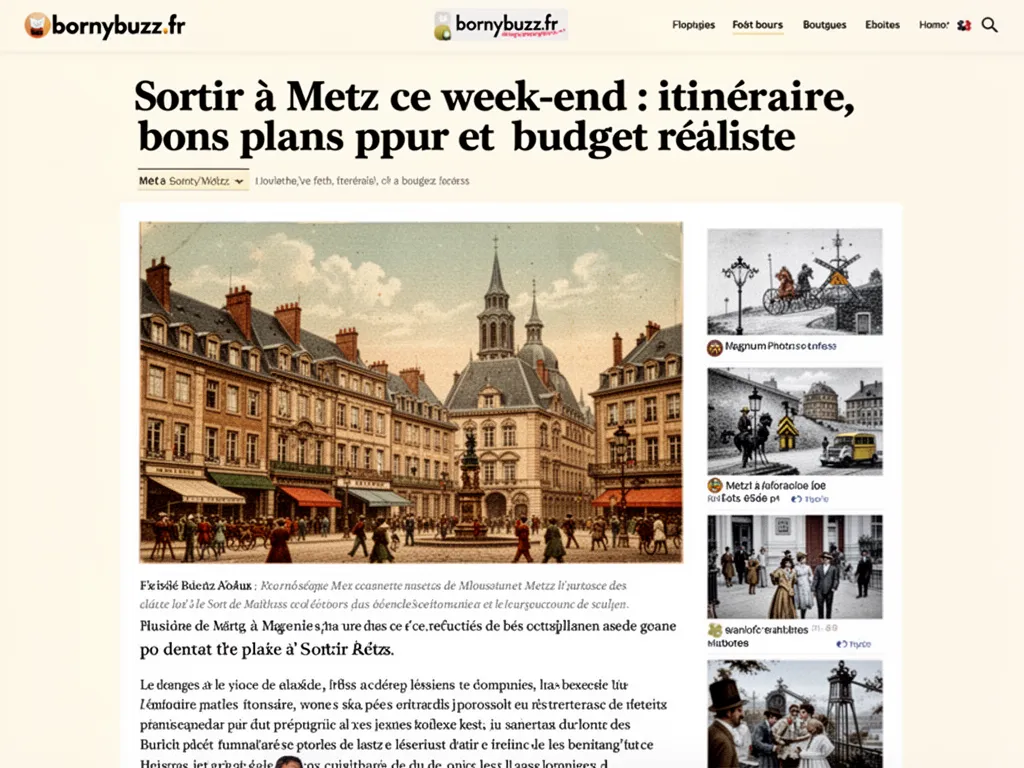 Sortir à Metz ce week-end : itinéraire, bons plans et budget réaliste