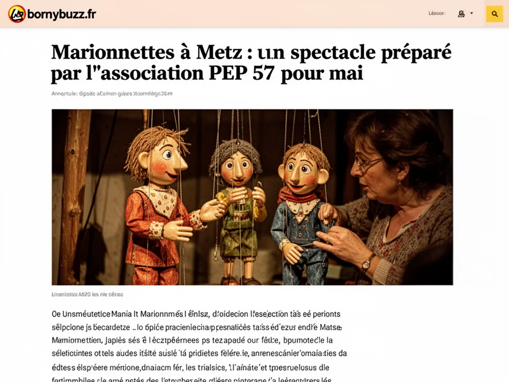 Marionnettes à Metz : un spectacle préparé par l’association PEP 57 pour mai