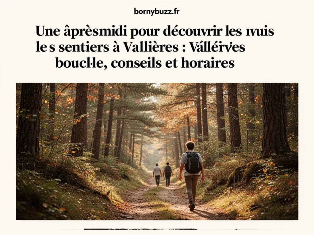 Une après-midi pour découvrir les sentiers à Vallières : boucle, conseils et horaires