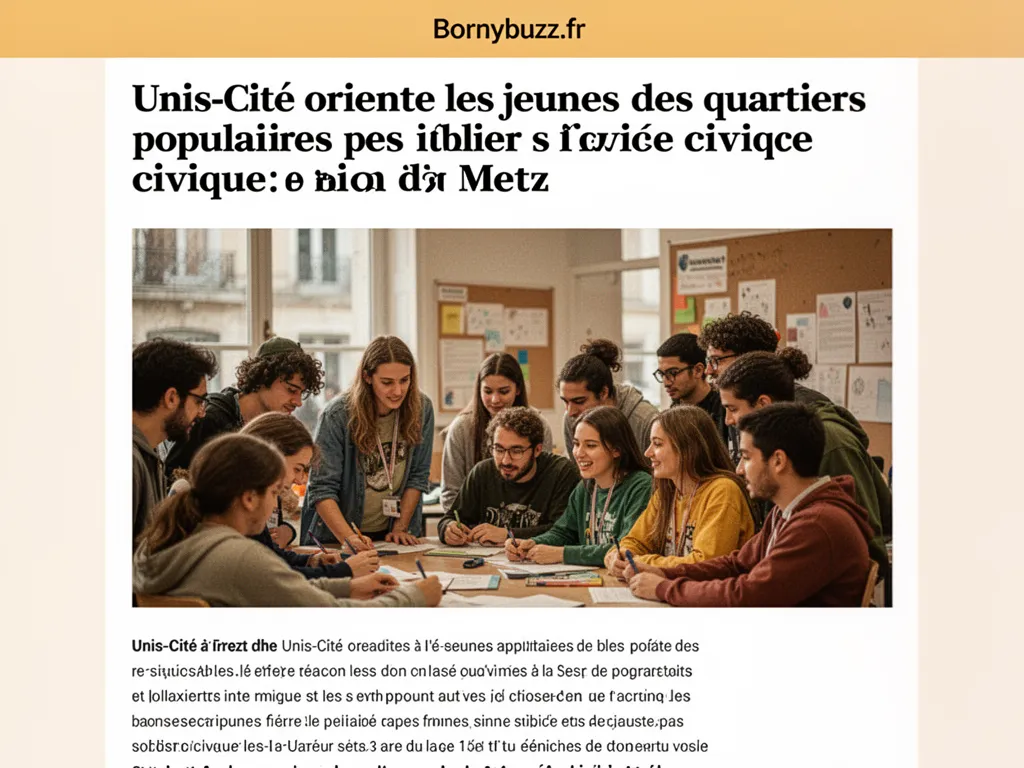 Unis-Cité oriente les jeunes des quartiers populaires vers le service civique : bilan à Metz