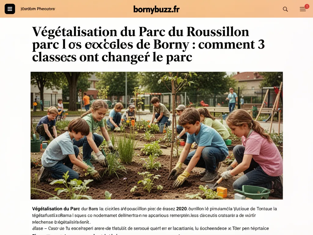 Végétalisation du Parc du Roussillon par les écoles de Borny : comment 3 classes ont changé le parc