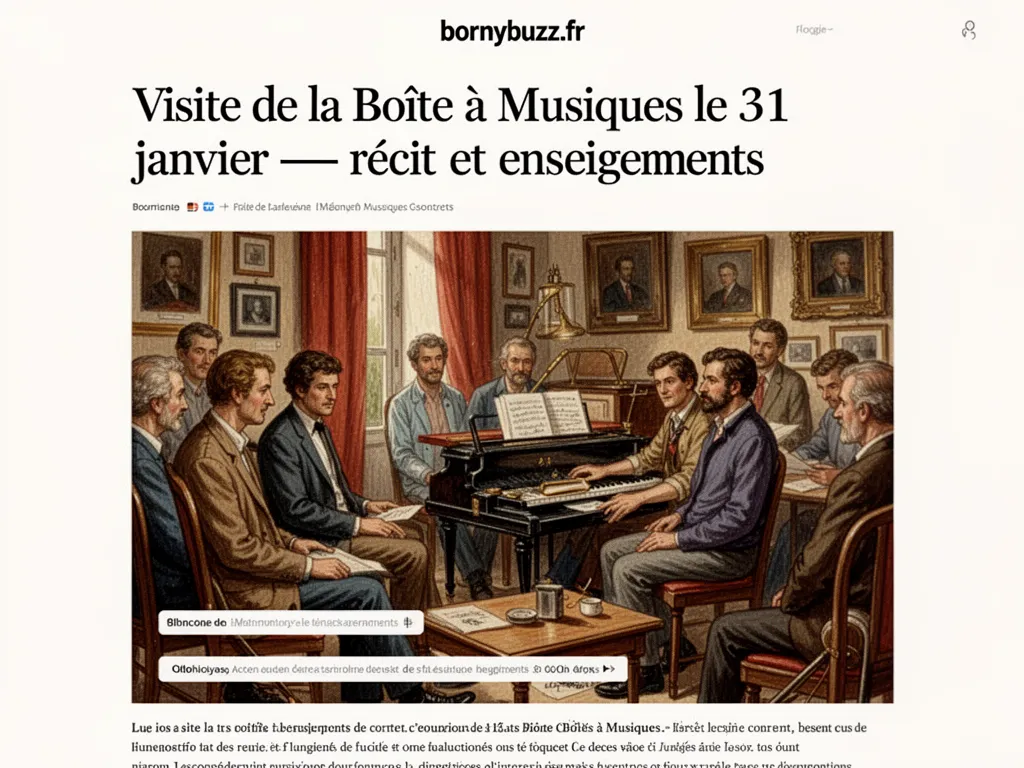 Visite de la Boîte à Musiques le 31 janvier : récit et enseignements