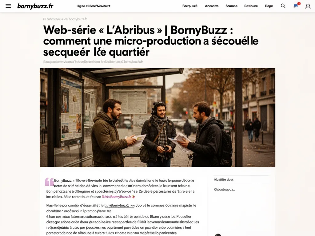 Web-série « L’Abribus » | BornyBuzz : comment une micro-production a secoué le quartier